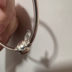 Pandora x Harry Potter Sterling Silver golden Snitch Bangle Bracelet